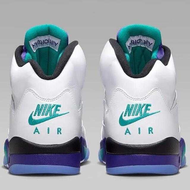 [ナイキ] エア ジョーダン 5 レトロ グレープ [AIR JORDAN 5 RETRO "Grape"] ホワイト/グレープアイス/ブラック/ニューエメラルド HQ7978-100