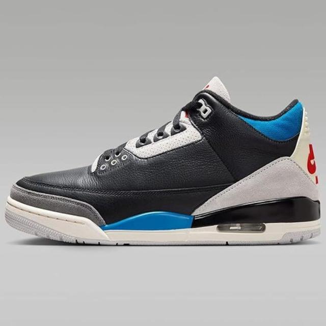 [ナイキ] エア ジョーダン 3 レトロ レア エア [AIR JORDAN 3 RETRO "Rare Air"] ブラック/ニュートラルグレー/ミリタリーブルー/チリレッド IB8967-004_1