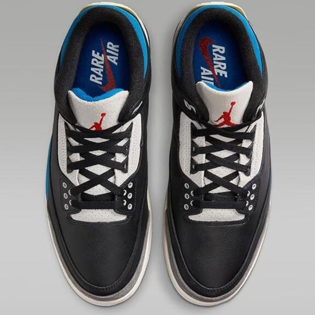 [ナイキ] エア ジョーダン 3 レトロ レア エア [AIR JORDAN 3 RETRO "Rare Air"] ブラック/ニュートラルグレー/ミリタリーブルー/チリレッド IB8967-004_3