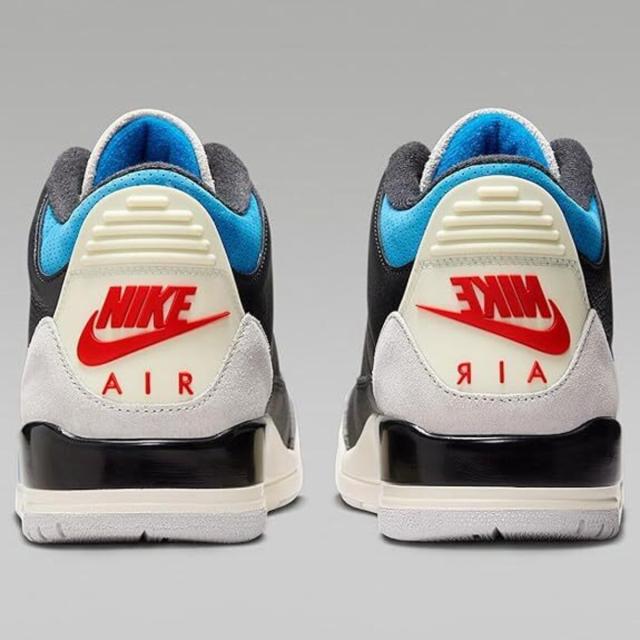 [ナイキ] エア ジョーダン 3 レトロ レア エア [AIR JORDAN 3 RETRO "Rare Air"] ブラック/ニュートラルグレー/ミリタリーブルー/チリレッド IB8967-004_4