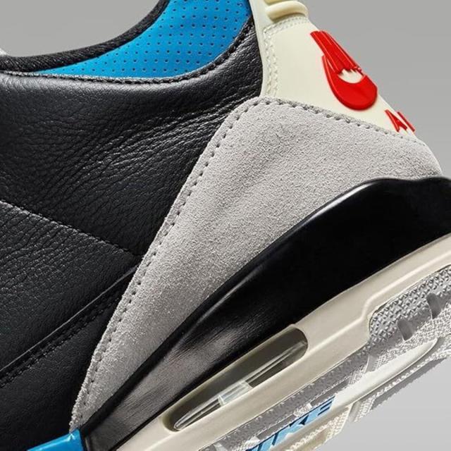 [ナイキ] エア ジョーダン 3 レトロ レア エア [AIR JORDAN 3 RETRO "Rare Air"] ブラック/ニュートラルグレー/ミリタリーブルー/チリレッド IB8967-004_6