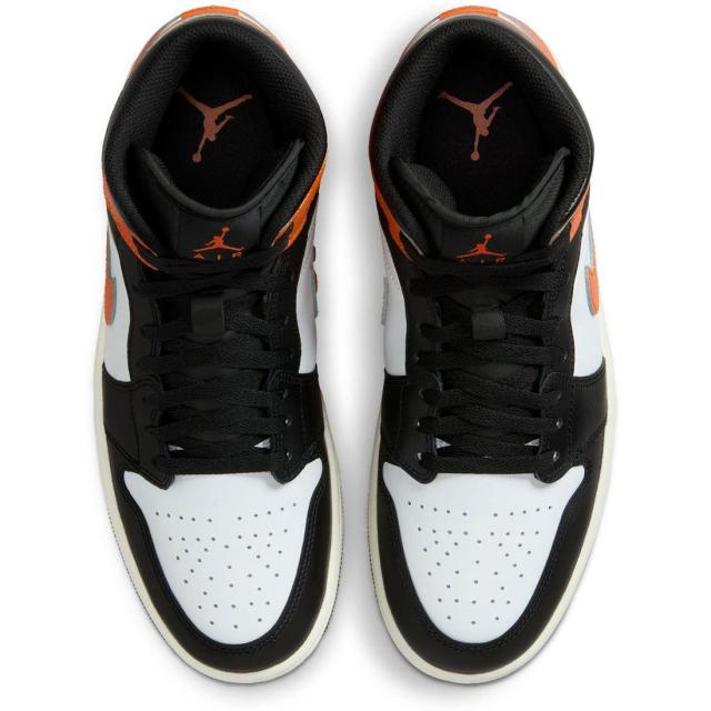 [ナイキ] エア ジョーダン 1 ミッド [AIR JORDAN 1 MID] ホワイト/ブラック/オレンジ DQ8426-801