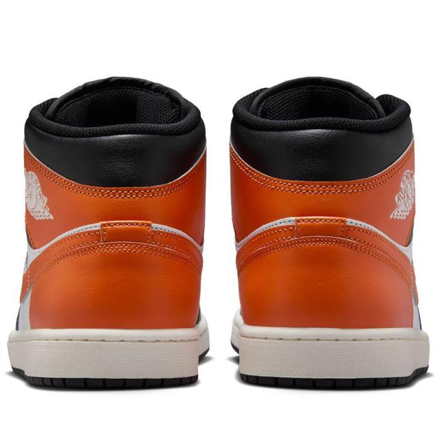[ナイキ] エア ジョーダン 1 ミッド [AIR JORDAN 1 MID] ホワイト/ブラック/オレンジ DQ8426-801