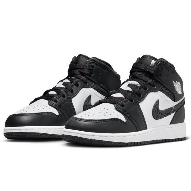 [ナイキ] エア ジョーダン 1 ミッド SE GS [J AIR JORDAN 1 MID SE GS] オフノアール/ブラック FB9909-001