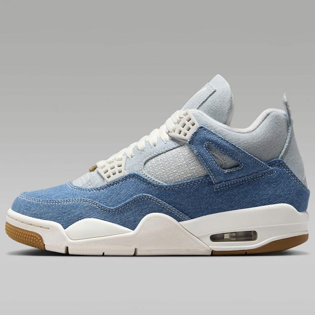 [ナイキ] エア ジョーダン 4 レトロ [W AIR JORDAN 4 RETRO "Worn Blue"] セイル/ガムライトブラウン/ウォーンブルー/セイル IB6716-100_1