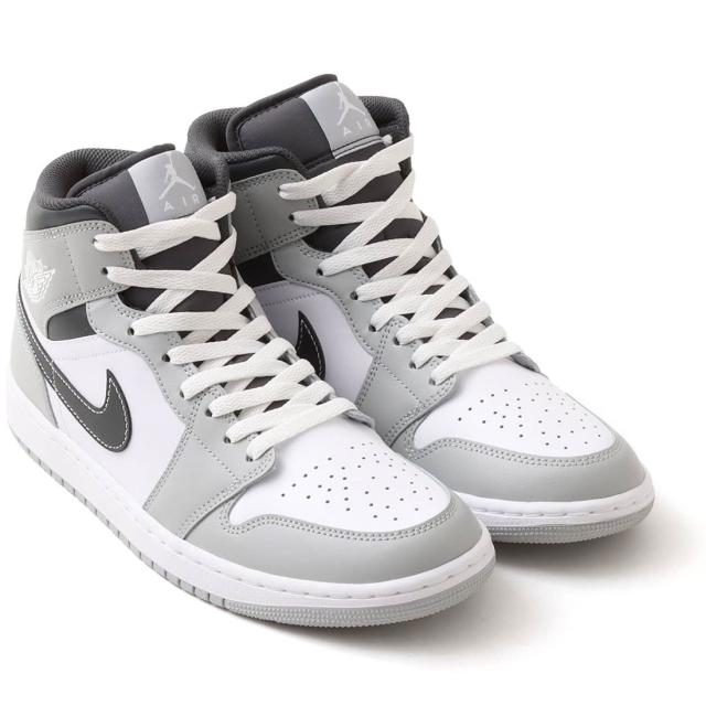 [ナイキ] エア ジョーダン 1 ミッド [AIR JORDAN 1 MID] ライトスモークグレー/アンスラサイト/ホワイト 554724-078