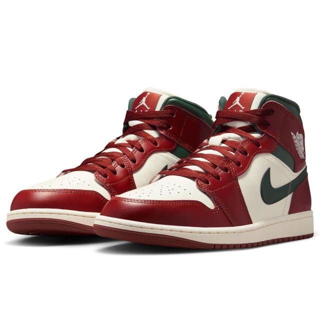 [ナイキ] エア ジョーダン 1 ミッド [AIR JORDAN 1 MID] セイル/レッド/ブラック DQ8426-105