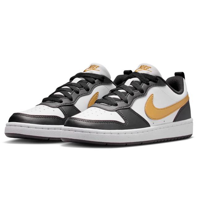 [ナイキ] コート ボロー ロー リクラフト [J COURT BOROUGH LOW RECRAFT] ブラック/ブラック/ホワイト/メタリックゴールド DV5456-008