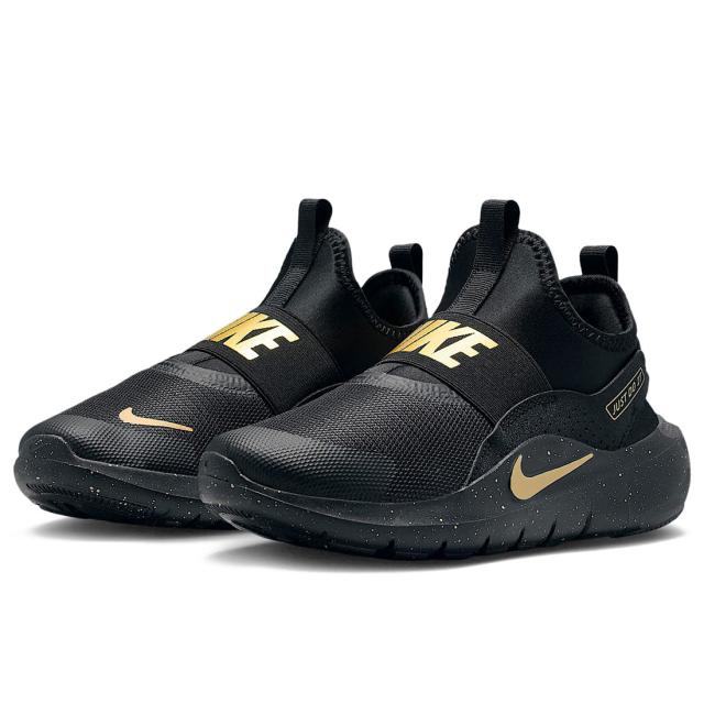 [ナイキ] フレックス ランナー 4 [J FLEX RUNNER 4] ブラック/メタリックゴールド IM6737-001