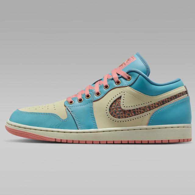 [ナイキ] エア ジョーダン 1 ロー SE [Air Jordan 1 Low SE] デニムターコイズ/レブスターダスト/ライトストーン/スモーキーブルー IM8120-464