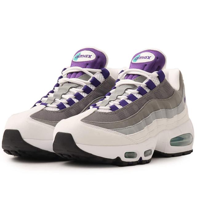 [ナイキ] エア マックス 95 ビッグ バブル [W AIR MAX 95 BIG BUBBLE] ホワイト/エメラルドグリーン/ウルフグレー/コートパープル HJ5996-100