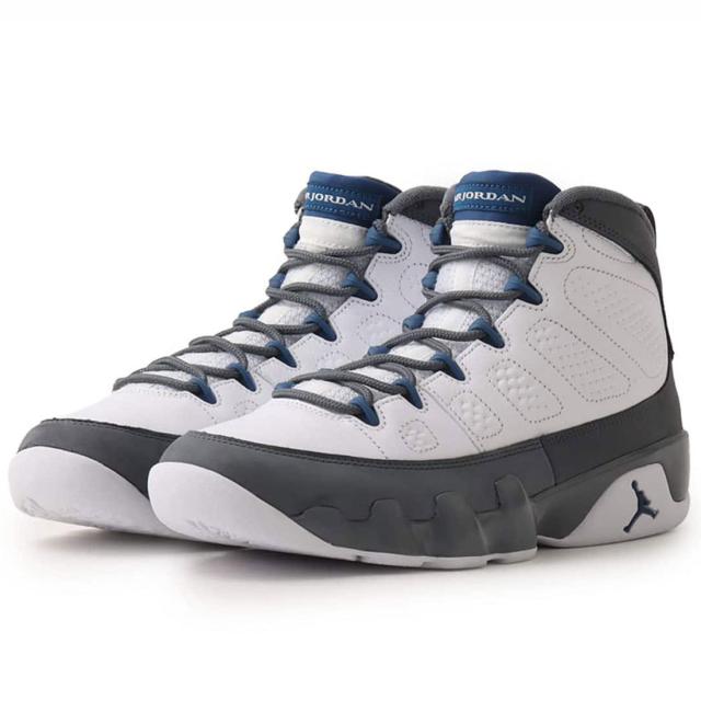 [ナイキ] エア ジョーダン 9 レトロ [AIR JORDAN 9 RETRO "Flint Grey and French Blue"] ホワイト/フリントグレー/フレンチブルー HV4794-100