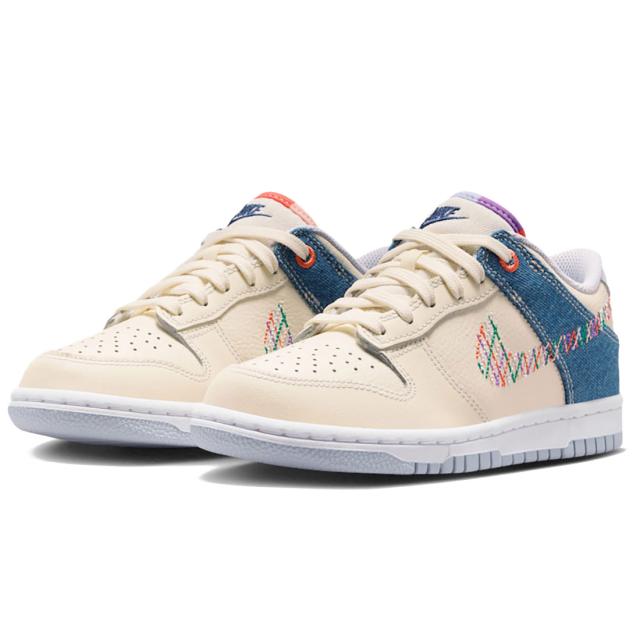 [ナイキ] ダンク ロー [J DUNK LOW] ソフトパール/ブルーデニム/ミッドナイトネイビー/マルチカラー IR1825-022