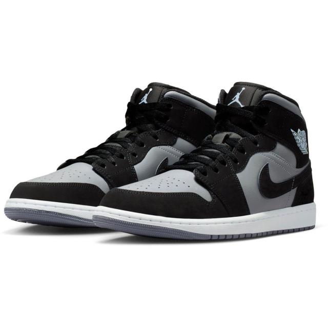[ナイキ] ジョーダン 1 ミッド [JORDAN 1 MID] ブラック/メタリックシルバー IU7672-001