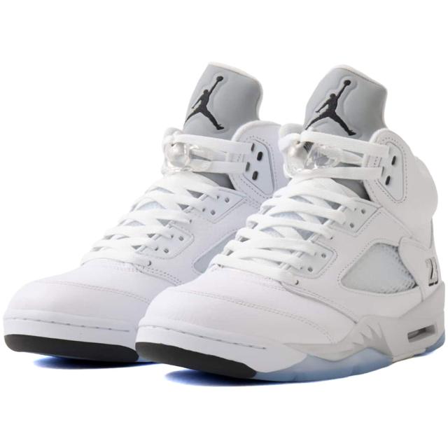 [ナイキ] エア ジョーダン 5 レトロ OG [AIR JORDAN 5 RETRO OG "White Metallic"] ホワイト/メタリックシルバー/ブラック HQ7978-103