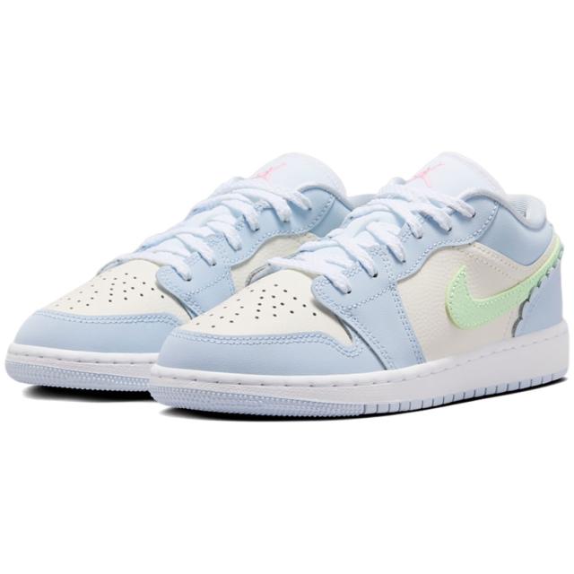 [ナイキ] エア ジョーダン 1 ロー SE  [J AIR JORDAN 1 LOW SE] ハーフブルー/セイル/ホワイト/ベイパーグリーン IB7113-403