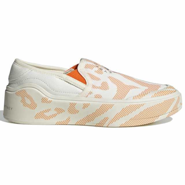 [アディダス] SMC コート スリッポン [STELLA MCCARTNEY COURT SLIP-ON] オフホワイト/ユニティオレンジ/トレースオリーブ IF2186 日本国