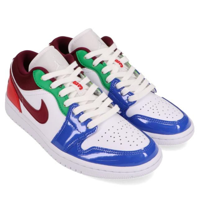 [ナイキ] エア ジョーダン 1 ロー  [W Air Jordan 1 Low SE] ホワイト/ハイパーロイヤル/ラッキーグリーン/ダークビートルート  DB5455-100 日本国内正規品