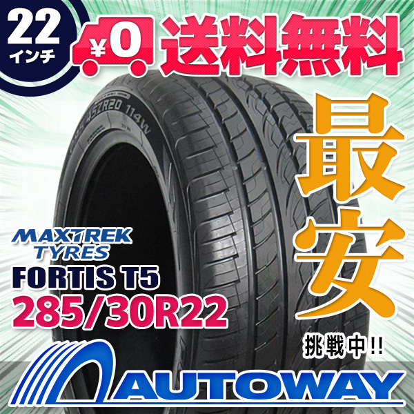 送料無料 マックストレック サマータイヤ MAXTREK FORTIS T5 フォルティス T5 285/30R22 101V XL 231220-06 MAXTREK FORTIS T5ラジアルタイヤ２本 P最大