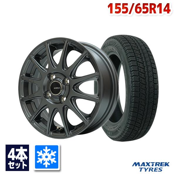155/65R14 スタッドレスタイヤホイールセット MAXTREK マックス