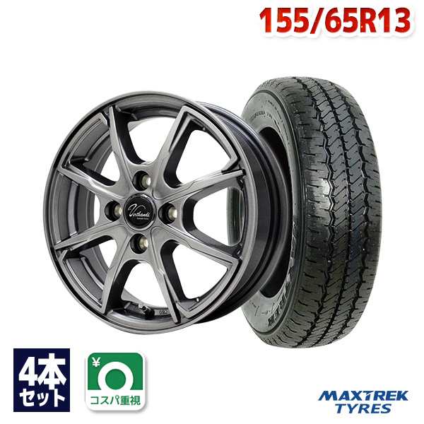 モコなど サマータイヤホイールセット マックストレック SU-810(PC) 155/65R13 73T ４本セット