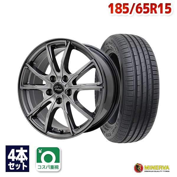 フリードなど サマータイヤホイールセット ミネルバ 209 185/65R15 88H 