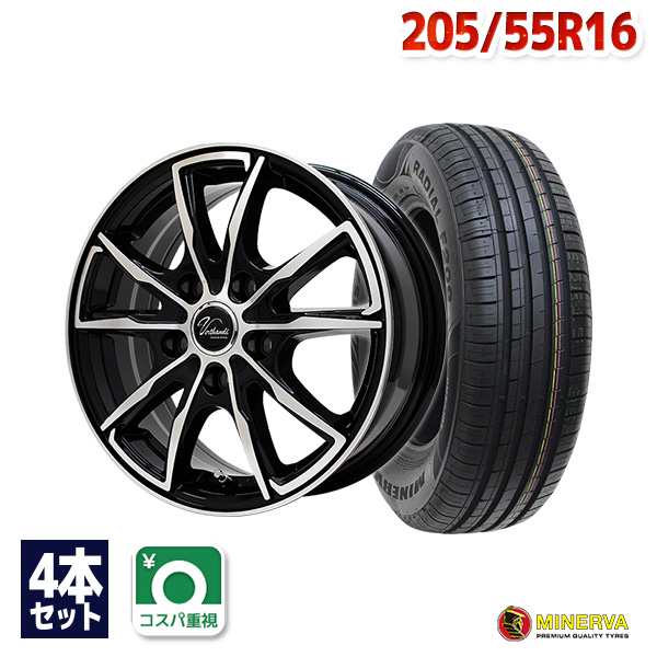 サマータイヤホイールセット ミネルバ F209 205/55R16 91H ４本セット