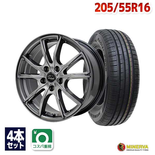 サマータイヤホイールセット ミネルバ F209 205/55R16 91H ４本セット