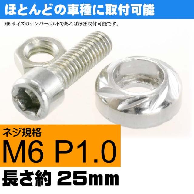 送料無料 ナンバープレートボルト ネジ カラーワッシャー 銀2個 As1754の通販はau Pay マーケット Ase 全品送料無料