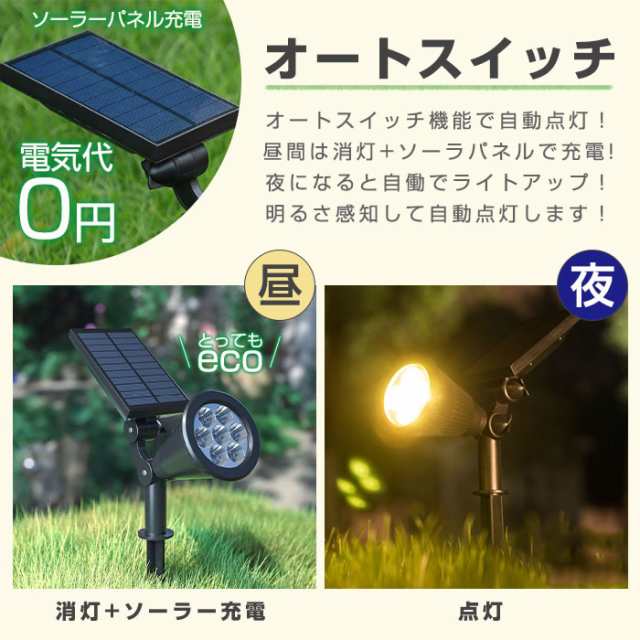ラッピング不可】ガーデンライト ソーラーライト 7 LED ライト