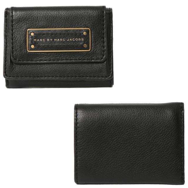 【新品】 マークバイマークジェイコブス 三つ折財布 トゥー ホット トゥー ハンドル ニュー ショート ブラック M0001208C_1