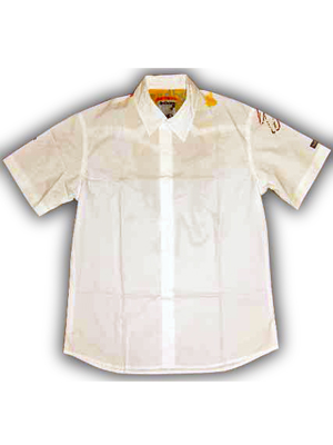 【新品】 【メール便対応】 【レビューを書いて送料無料】 3rd born サード ボーン S/S シャツ ホワイト 【半袖/羽織/White/夏/デザイン/ブランド/夏】