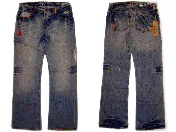 【新品】 May75(575DENIM) PANTS BLUEWASH PAINT メイセブンティーファイブ デニムパンツ ブルーウォッシュ ペイント