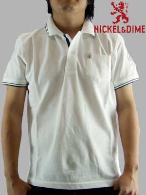 【新品】 【メール便対応】 【レビューを書いて送料無料】 NICKEL&DIME　ニッケル&ダイム S/S ポロシャツ ポロ ピケ M C ホワイト【Pink】【White】【Red】【半袖】