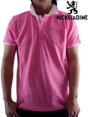 【新品】 【メール便対応】 【レビューを書いて送料無料】 NICKEL&DIME　ニッケル&ダイム S/S ポロシャツ ポロ ピケ M C ピンク【Pink】【White】【Red】【半袖】