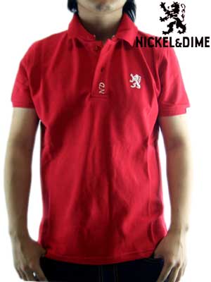 【新品】 【メール便対応】 【レビューを書いて送料無料】 NICKEL&DIME　ニッケル&ダイム S/S ポロシャツ ピケ M C レッド【Red】【Navy】【半袖】
