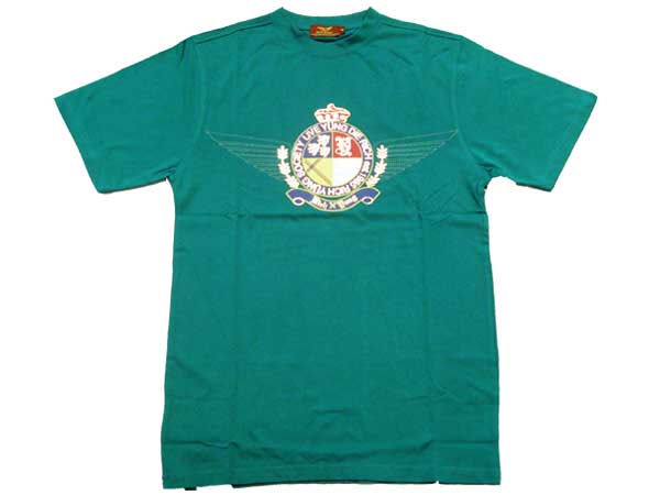 【新品】 【メール便対応】 【レビューを書いて送料無料】 RICH YUNG リッチヤング ソサエティークレスト S/S Tシャツ グリーン