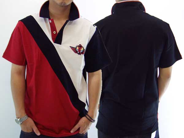 【新品】 【メール便対応】 【レビューを書いて送料無料】 RICH YUNG リッチヤング RY-SU08-02# ポロシャツ スカーレット/ブラック/ホワイト