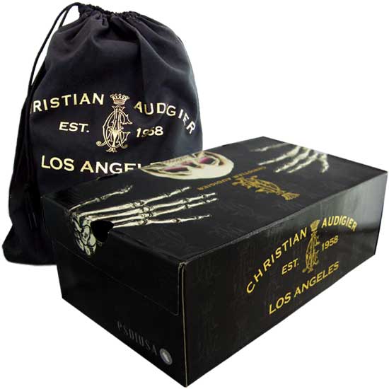 アウトレット【新品】 Christian Audigier クリスチャンオードジェー シューズ クラウン ホワイト/グレー_2