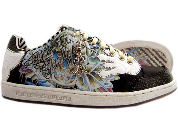アウトレット【新品】 Christian Audigier クリスチャンオードジェー シューズ スタクト ブラック/ホワイト