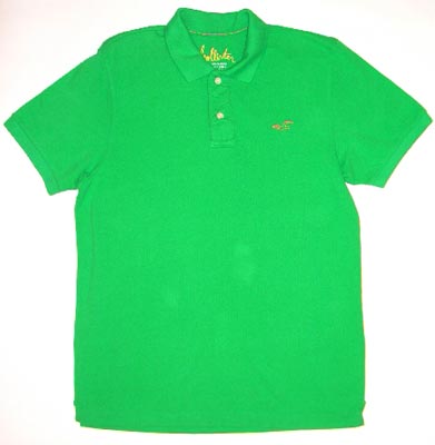 【新品】 【メール便対応】 【レビューを書いて送料無料】 ★HOLLISTER ホリスターS/S ポロシャツ ライムグリーン