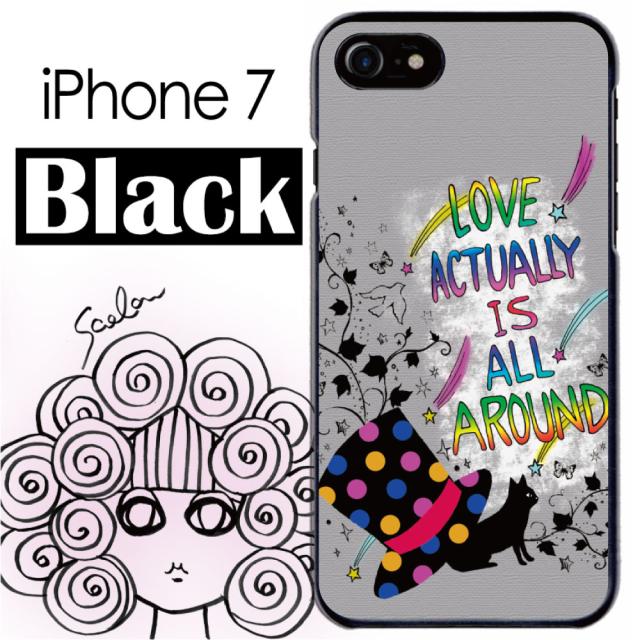 スカラー スマホケース スマホカバー Iphone7 ブラックタイプ アイフォン 猫と帽子 ロゴ かわいい ファッションブランドの通販はau Pay マーケット スマホカバー Com