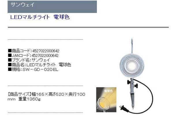 送料無料】 led作業灯 LED投光器 照明 LEDマルチライト 電球色 (2100