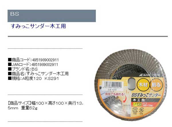 送料無料 ディスクグラインダー 刃 Bs すみっこサンダー木工用 A粒度1ks291の通販はau Pay マーケット Diy工具のホームセンターきらく