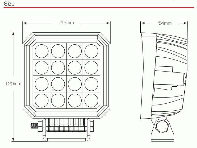 LED ミニ作業灯 24W ワークライト 拡散 1200ルーメン PHILIPS 1.5W LED 16連 従来比約50％ 小型モデル 12V/24V  P-470の通販はau PAY マーケット - オートパーツ専門店 EALE