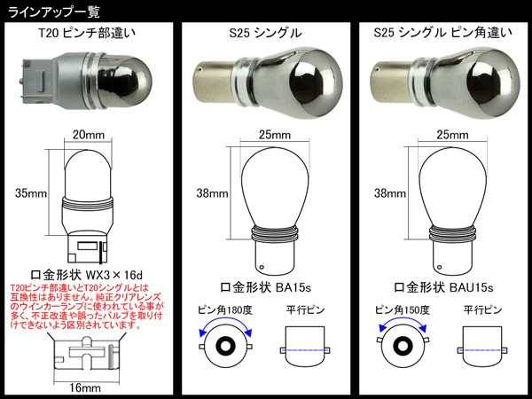 LED ウインカー バルブ T20ピンチ部違い S25シングル ピン角180度 BA15s S25ピン角違い BAU15s ステルス 2個セット  B-56C-75C-76の通販はau PAY マーケット オートパーツ専門店 EALE au PAY マーケット－通販サイト