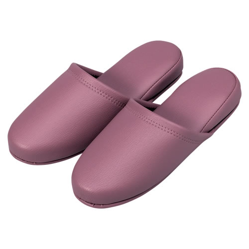 ★まとめ買い★オーミケンシ　抗菌レザー調スリッパ10足　ライラック　35508　(10P)　×6個【返品・交換・キャンセ...の通販は