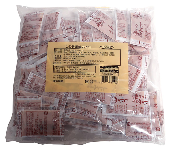 【送料無料】★まとめ買い★　マルコメ　業務用生みそ汁しじみ １００食 1.4kg　×6個【イージャパンモール】の通販は