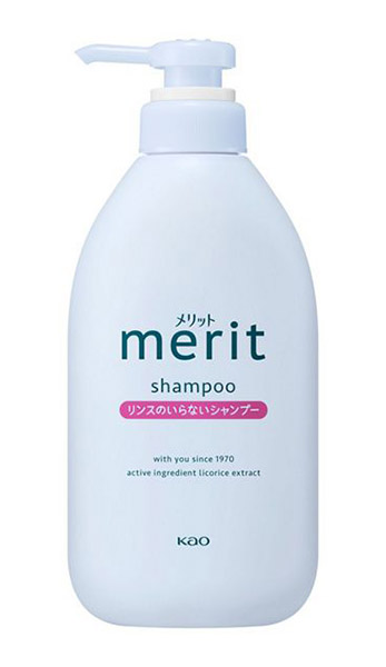 ★まとめ買い★　花王　メリット　リンスのいらないシャンプー　ポンプ　４５０ｍｌ　×9個【イージャパンモール】