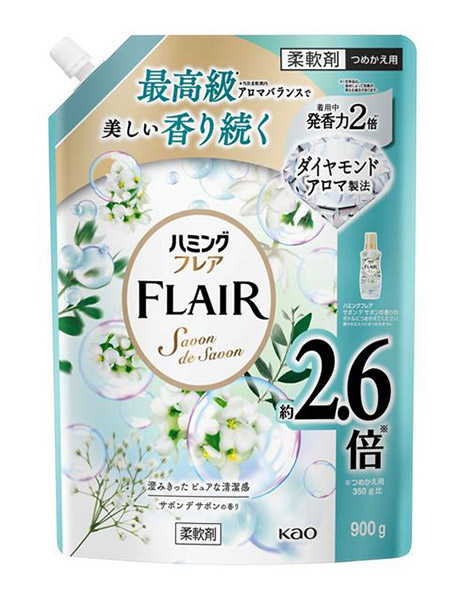 ★まとめ買い★　花王　ハミングフレア　サボンデサボン　スパウトパウチ　９００ｇ　×9個【イージャパンモール】